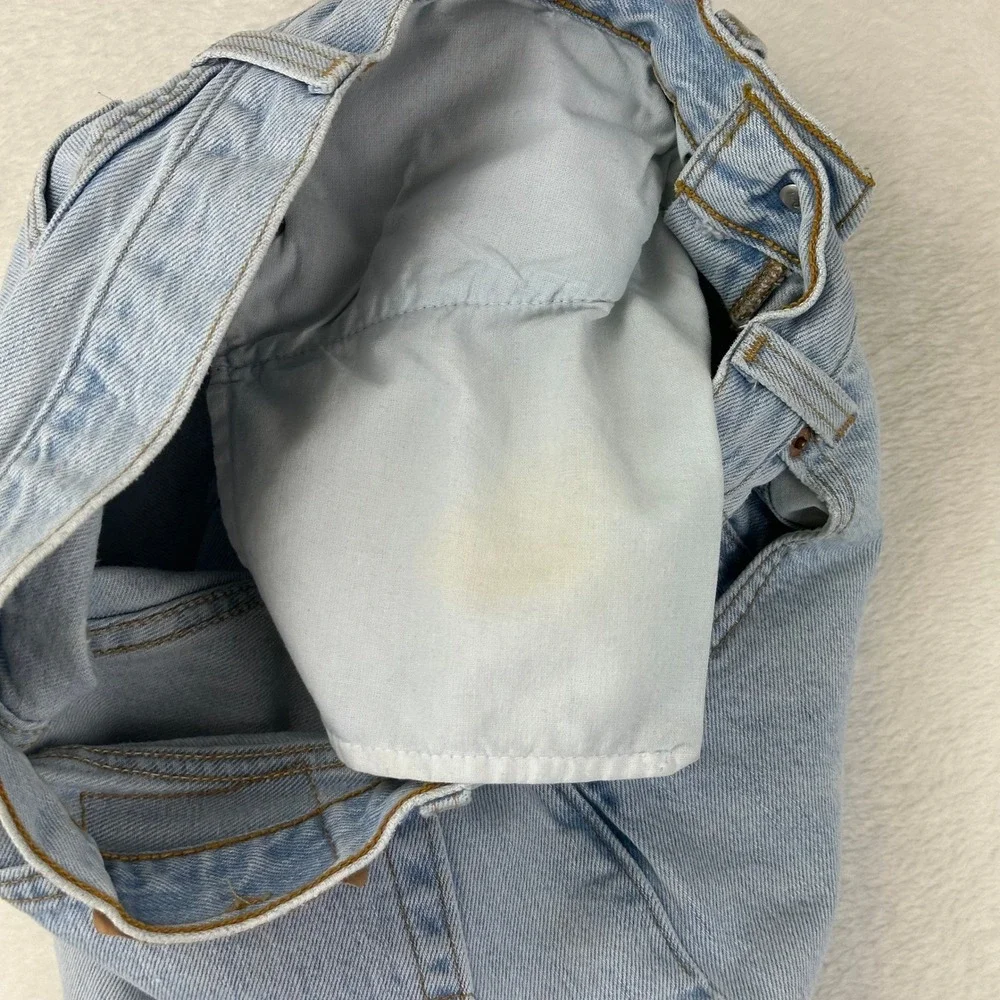 Levi's Jeans Mens 501 Straight W31 L32 Light‎ Wash Denim VTG Button Fly Cotton
